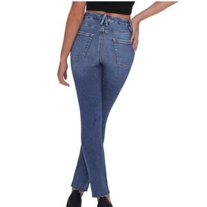 NWOT Good American Good Legs Cig Raw-Edge Distressed Jeans - 8